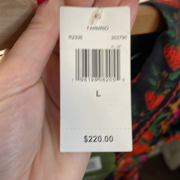 NWT Farm Rio Strawberry Ruched Mini Dress - Picture 9 of 9